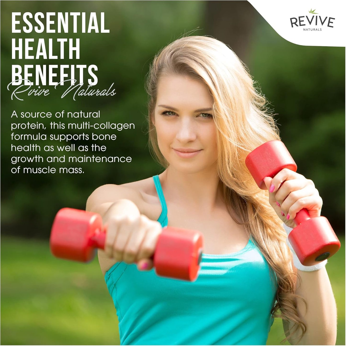 Revive Naturals Vanilla Multi Collagen Protein Powder - 400g - Unsweetened - 5 Types of Collagen Peptides - Grass Fed Bovine, Wild Caught Marine & Free-Range Chicken - Keto Friendly