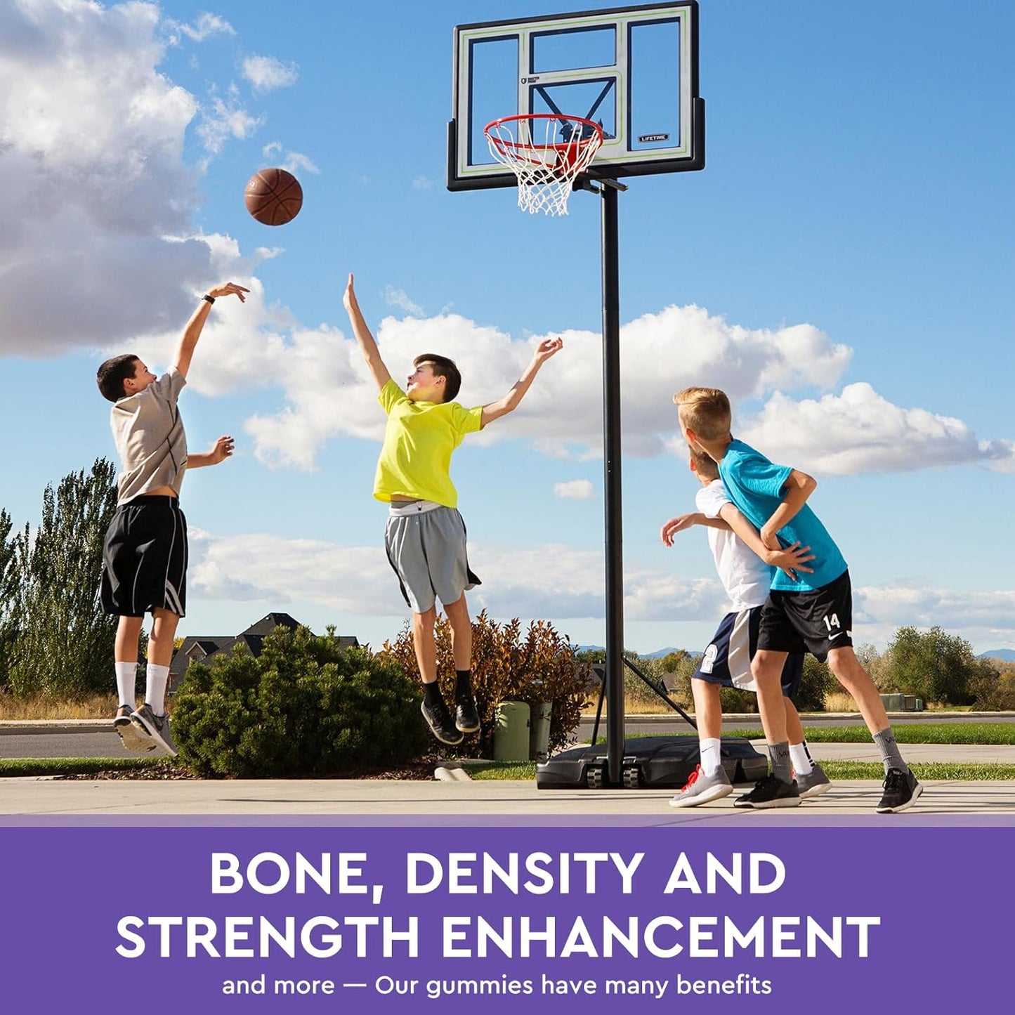 Revolutionary Calcium Potassium Magnesium Gummies with Collagen for Kids & Adults - Sleep & Bone Support, Raspberry Flavor, 60 Gummies