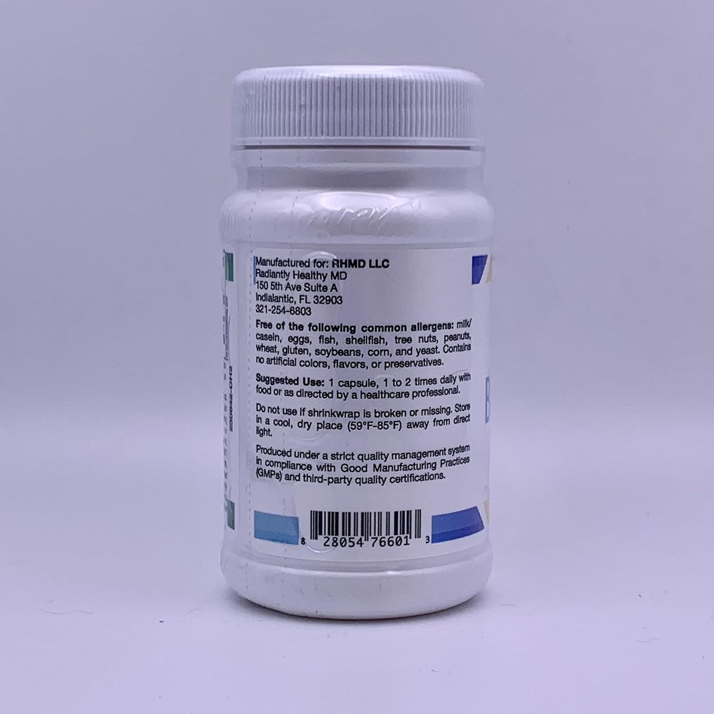 RHMD Bio-DHEA 25mg Capsules - Promotes Radiant Health and Well-Being with Dietary Supplement Formula