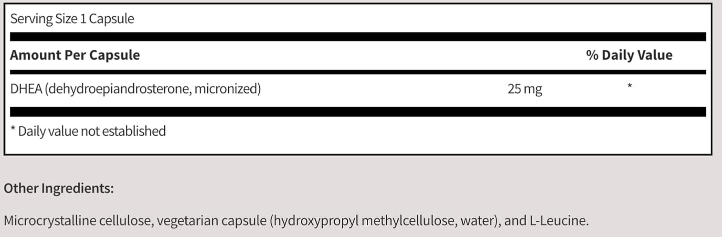 RHMD Bio-DHEA 25mg Capsules - Promotes Radiant Health and Well-Being with Dietary Supplement Formula