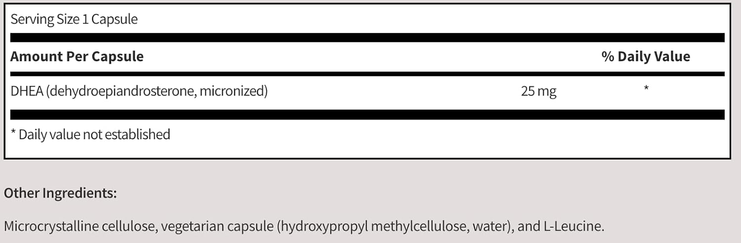 RHMD Bio-DHEA 25mg Capsules - Promotes Radiant Health and Well-Being with Dietary Supplement Formula