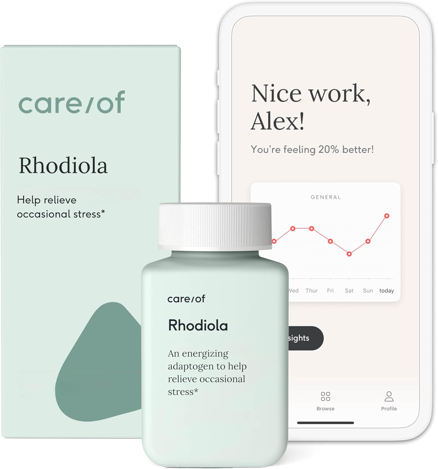 Rhodiola Rosea Supplement for Stress, Brain, Energy Support - 250mg Capsules - Adaptogenic Properties - Gluten Free - 60 Count