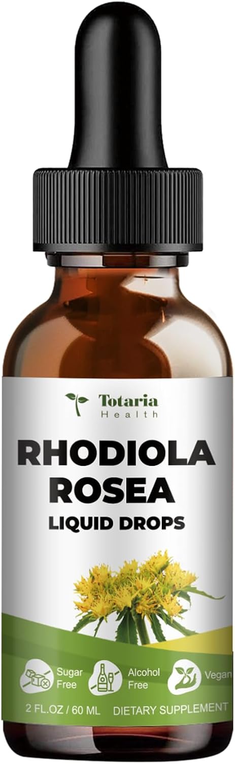 Rhodiola Rosea Tincture with L-Theanine and Saffron - 60ml Bottle