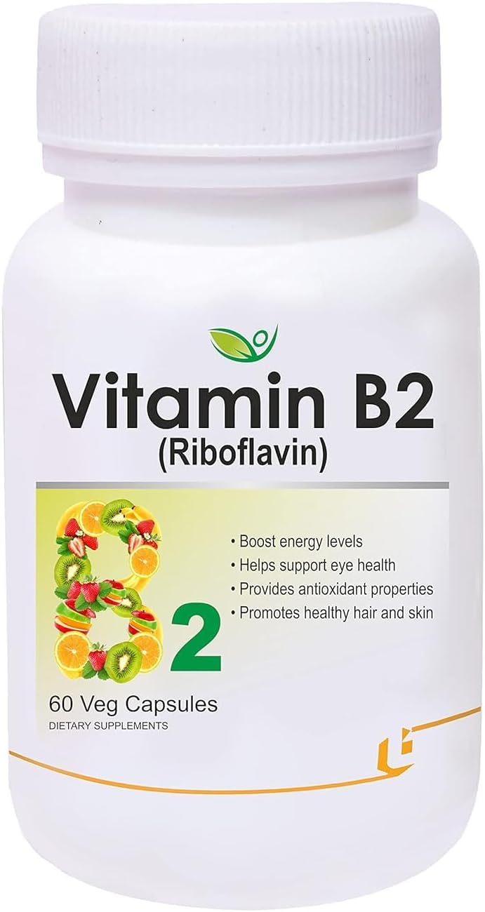 Riboflavin Supplement 100mg | 60 Vegetarian Capsules for Energy & Metabolism