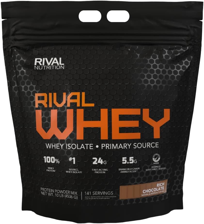 Rival Nutrition Rival Whey Protein Powder in Rich Chocolate Flavor - 10lbs Size