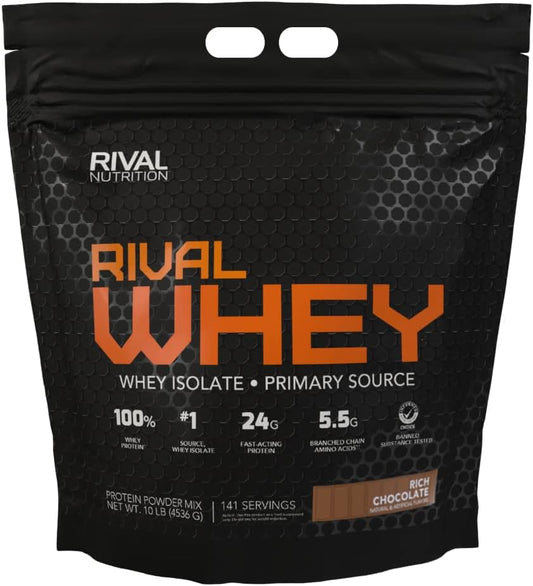 Rival Nutrition Rival Whey Protein Powder in Rich Chocolate Flavor - 10lbs Size