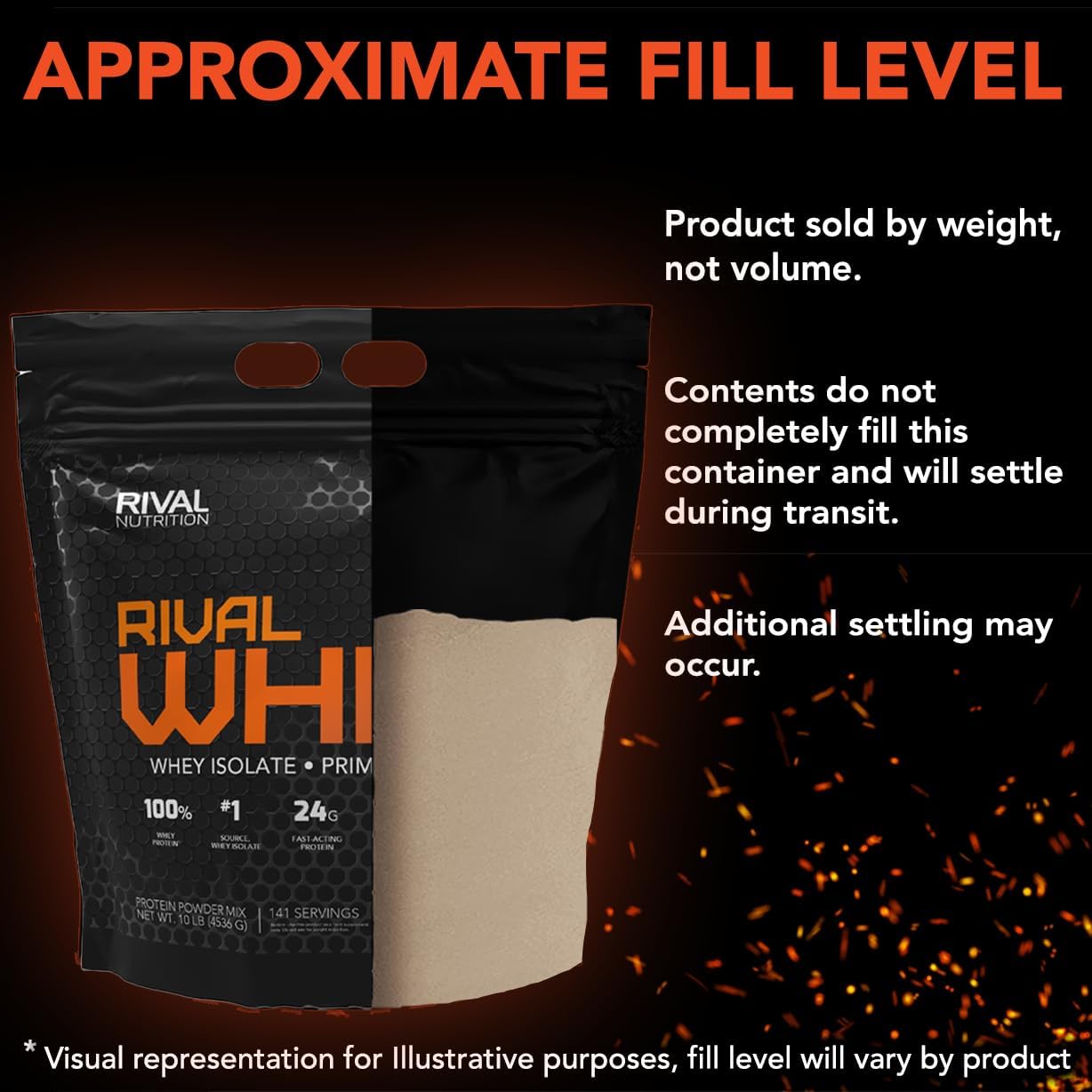 RIVAL NUTRITION Whey Protein Powder - Soft Serve Vanilla Flavor, 10lbs Size