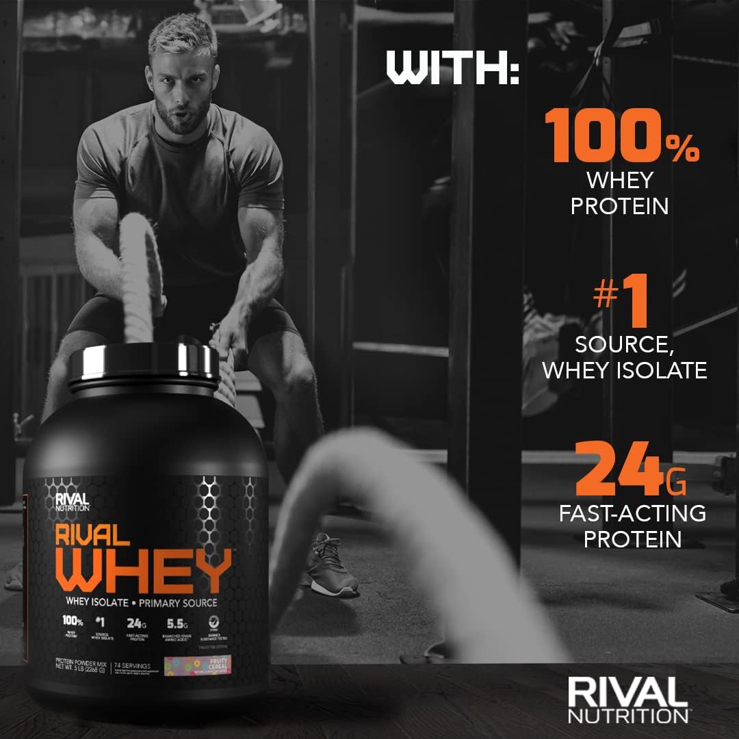 Rivalus Whey Protein Bundle - Vanilla and Rich Chocolate 5lbs Each for Optimal Nutrition