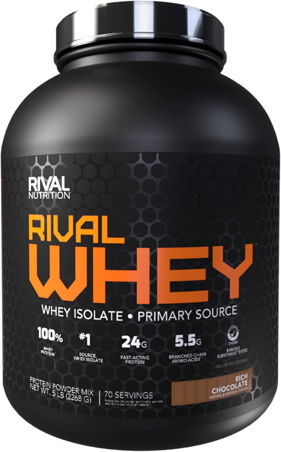 Rivalus Whey Protein Bundle - Vanilla and Rich Chocolate 5lbs Each for Optimal Nutrition