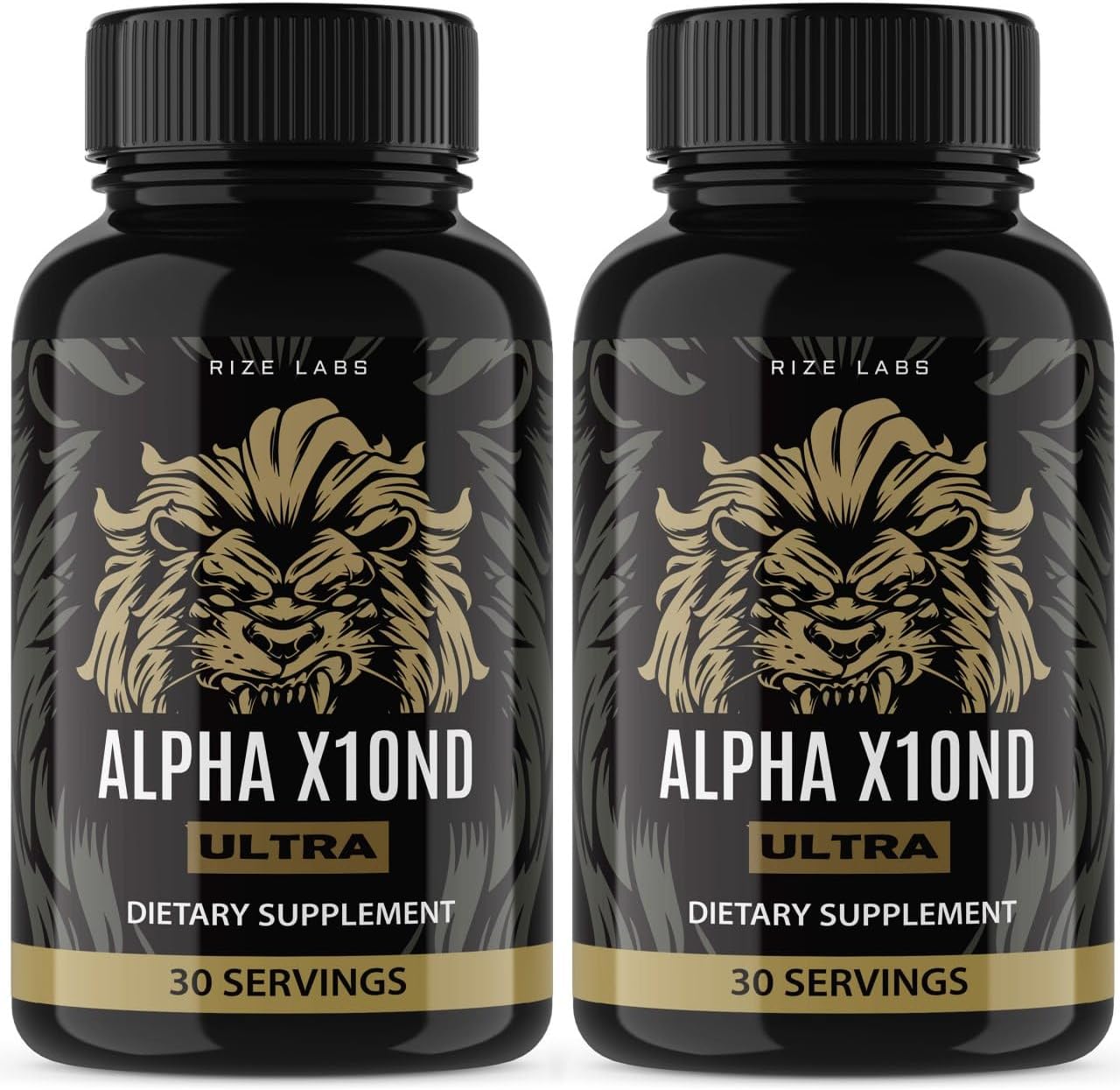 Rize Labs Alpha X10ND Ultra Supplement for Men - Natural Performance Boost & Male Health Support (240 Capsules)