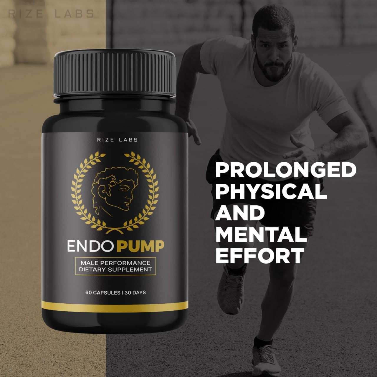 rize labs EndoPump Capsules: Energy Boost & Strength Support for Men (180 Capsules)