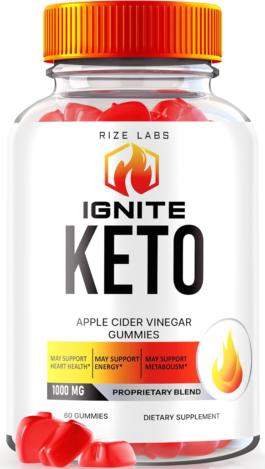 rize labs Ignite Keto ACV Gummies - Advanced Slimming Formula Supplement (60 Gummies)