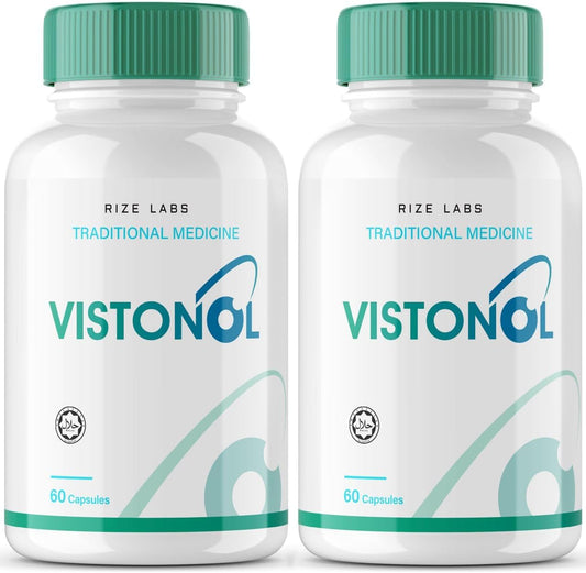 Rize Labs Vistonol Vision Supplement - Natural Capsules for Rapid Vision Improvement, Focus Support, Healthy Eye Functions - 120 Caps