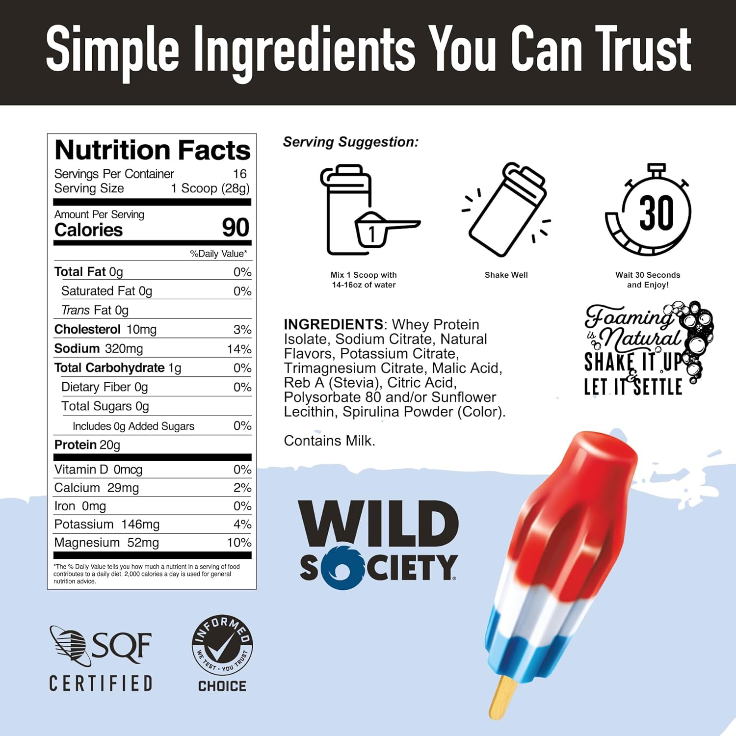 Rocket Pop Clear Whey Isolate + Blue Razz Energy Drink Combo - Boost Your Energy with Wild Society's Super Duo