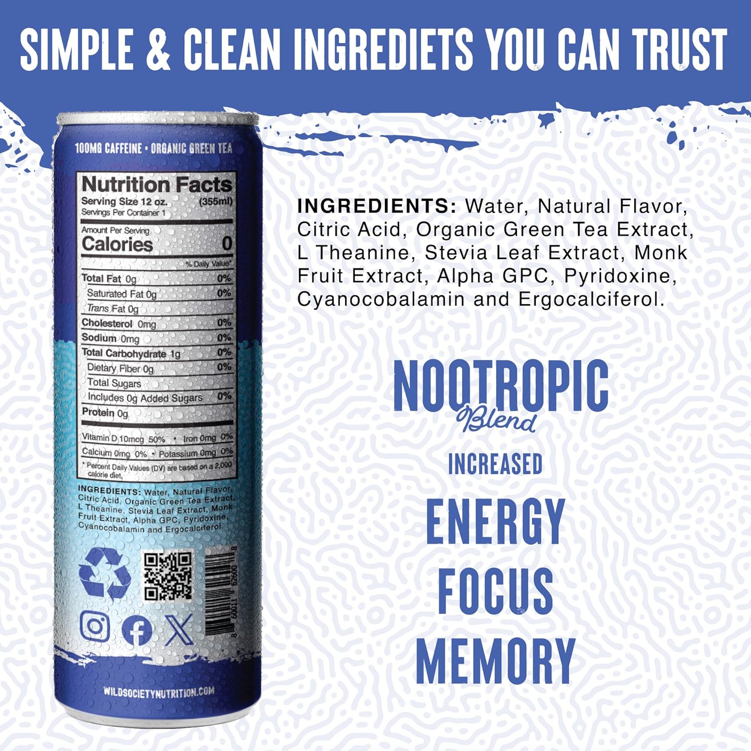 Rocket Pop Clear Whey Isolate + Blue Razz Energy Drink Combo - Boost Your Energy with Wild Society's Super Duo