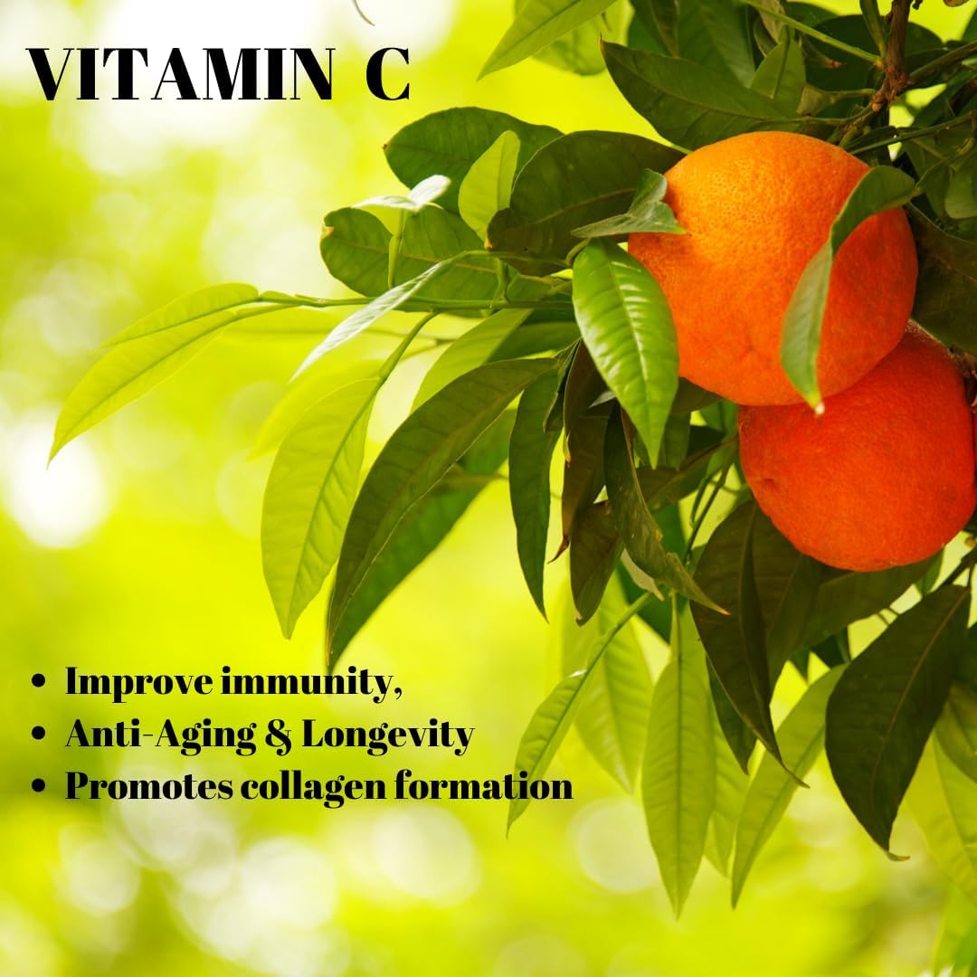 Roex Vitamin C Mineral Ascorbates Supplement for Anti-Aging & Immune Health | 180 Count Bottle
