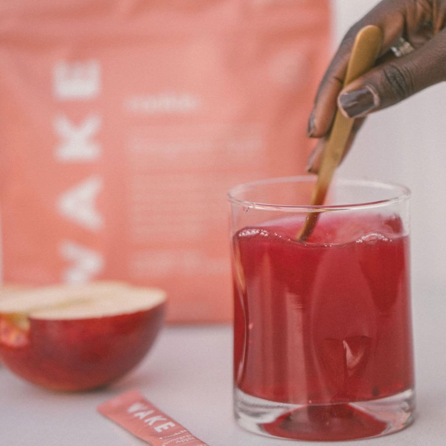 Rookie Wellness Wake - Natural Energy Drink Powder with Green Tea Caffeine & B-Vitamins (30 Servings, Pomegranate Apple)