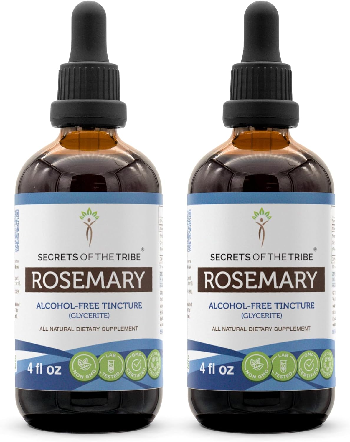 Rosemary Alcohol-Free Liquid Extract - Dried Leaf Tincture Supplement (8 FL OZ) by Secrets of the Tribe