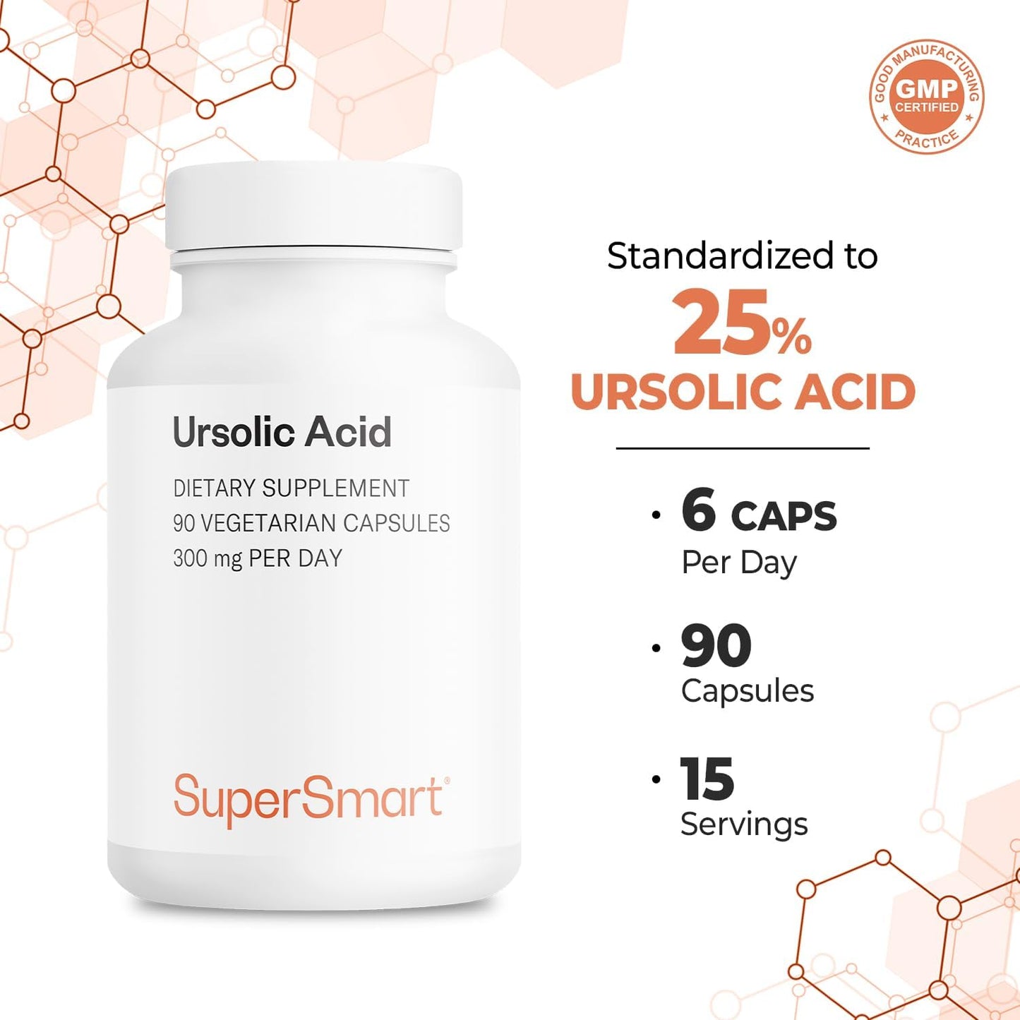 Rosemary Leaf Extract Supplement with 300mg Ursolic Acid Daily - Non-GMO, Gluten Free - 90 Vcaps