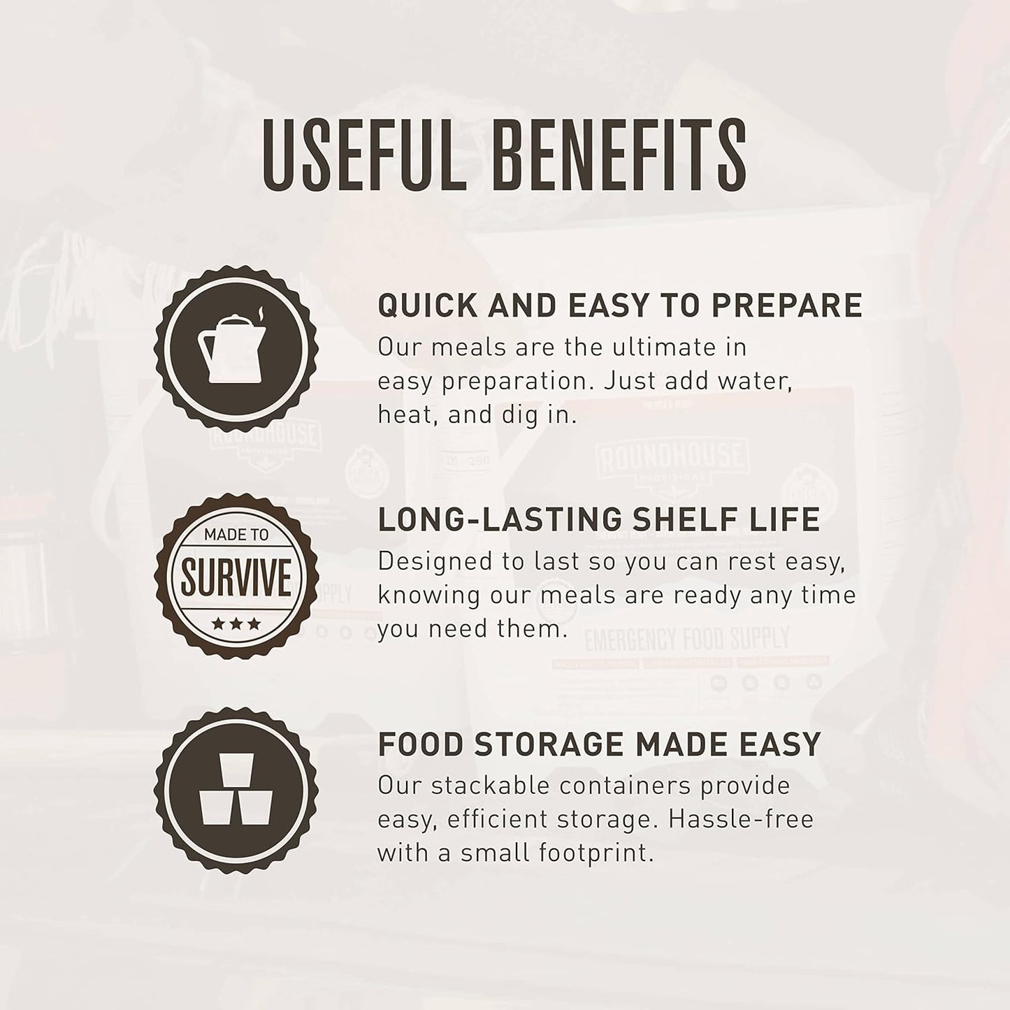 Roundhouse Provisions The Chuck Bucket: 76 Servings Emergency Food Supply Bucket for Disaster Preppers and Camping