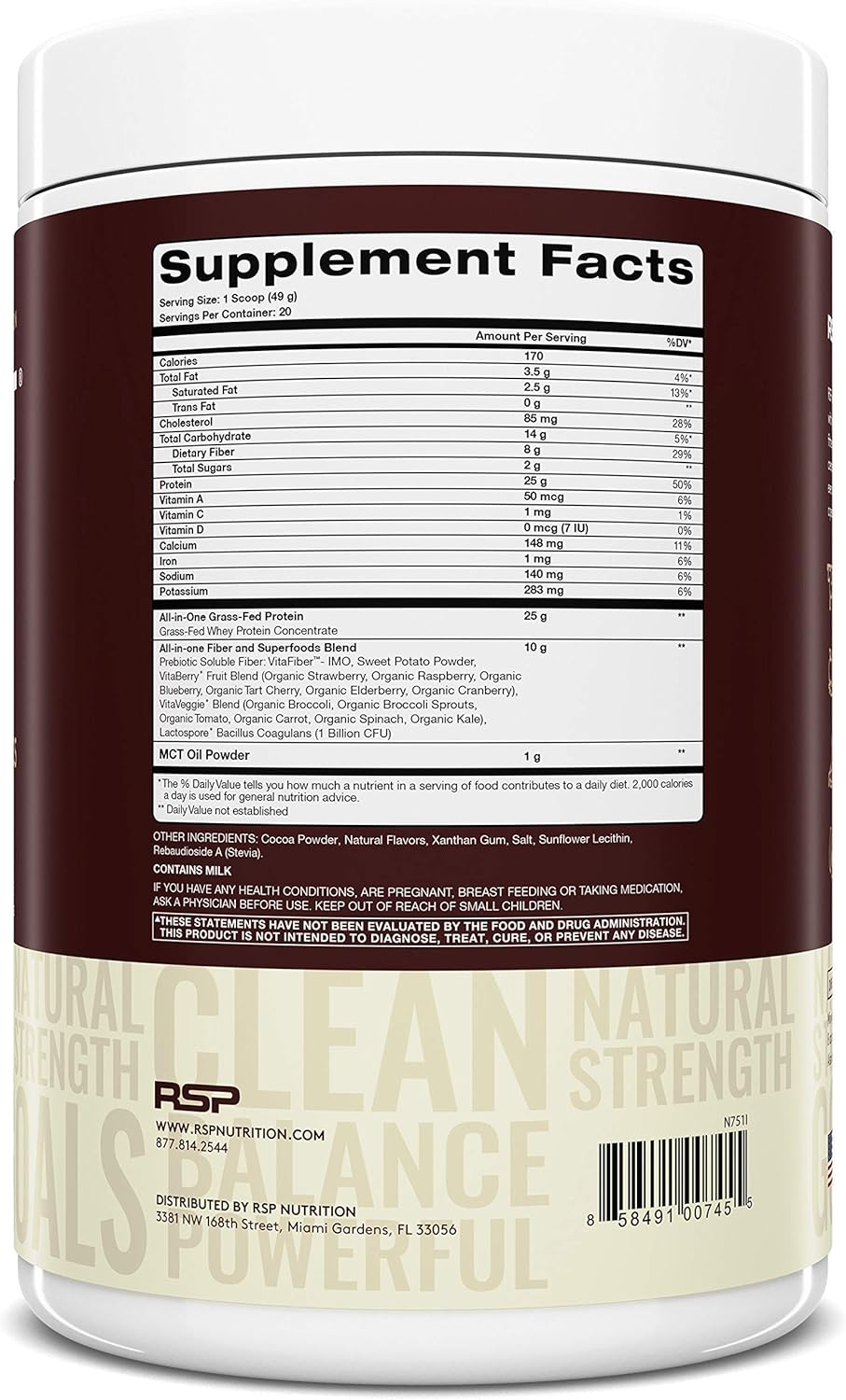 RSP NUTRITION AminoLean Pre Workout Energy & TrueFit Protein Powder Bundle - Fruit Punch & Chocolate Flavor