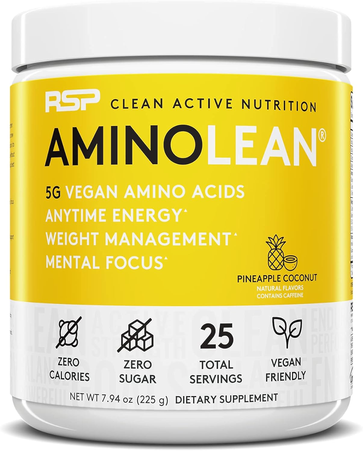 RSP NUTRITION Vegan AminoLean Pre & Post Workout Bundle - Pineapple Coconut Energy & Tropical Island Punch Recovery Boost (55 Servings)