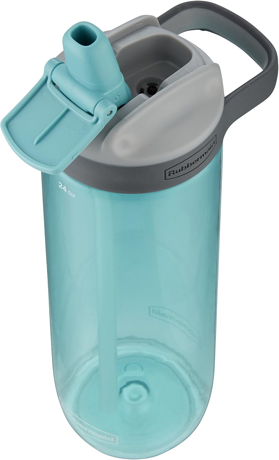 Rubbermaid 24 oz Aqua Waters Leak-Proof Sip Water Bottle for Travel and Gym