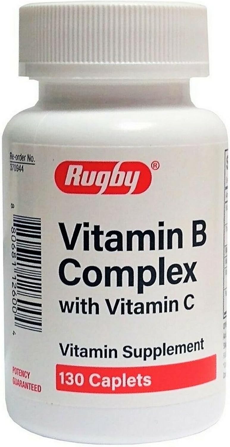 RUGBY LABORATORIES Vitamin B Complex with Vitamin C Supplement - 130 Caplets - BoostGo Australia