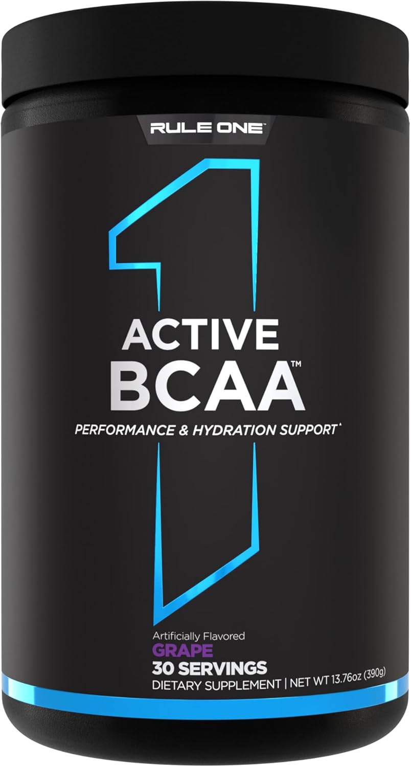 Rule 1 Active BCAA: Performance, Hydration, Recovery - Grape Flavor, 30 Servings