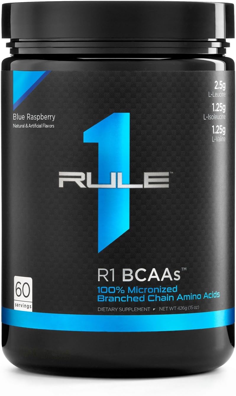 Rule 1 Proteins BCAA Blue Raspberry Supplement - 60 Servings (432g)
