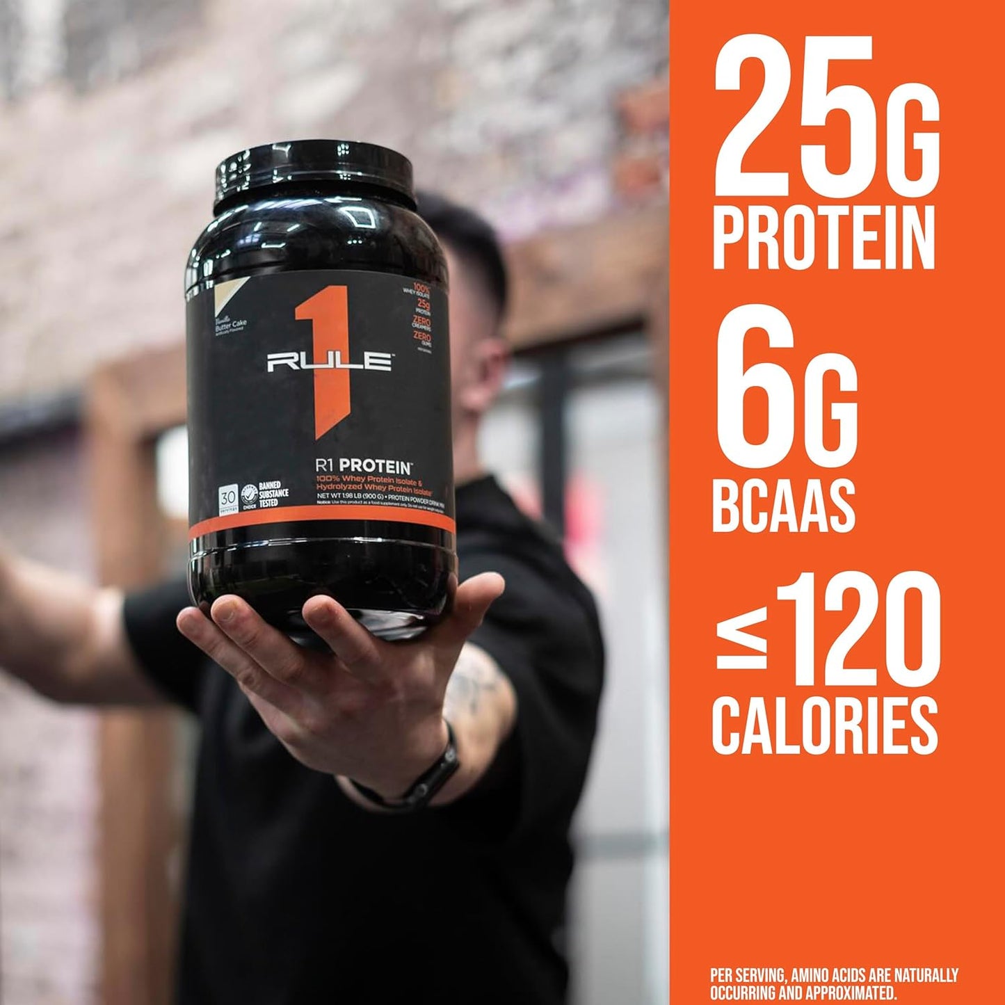 Rule 1 Proteins R1 Protein: 25g Fast-Acting Isolate & Hydrolysate Powder with 6g BCAAs (Chocolate Peanut Butter, 5 lbs)