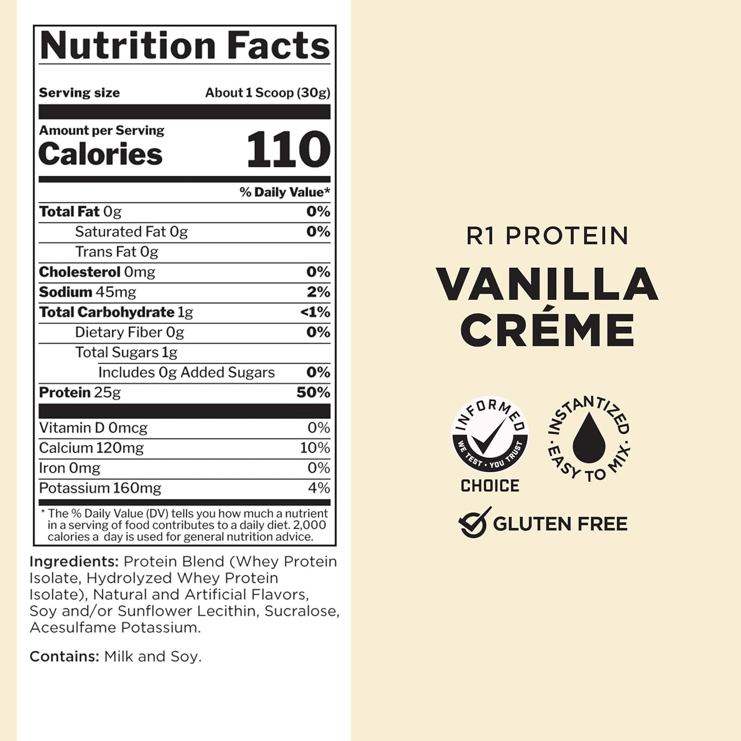 Rule 1 Proteins R1 Protein Vanilla Creme - 76 Servings