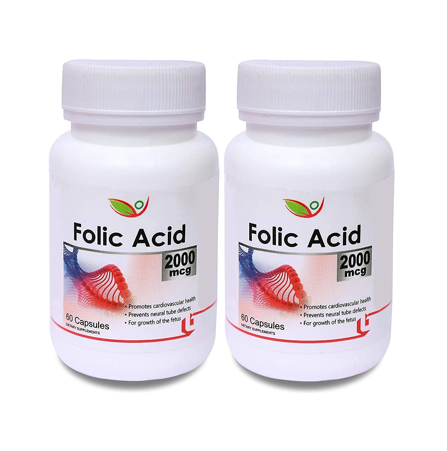 RUP Biotrex Nutraceuticals Folic Acid 2000mcg - 120 Capsules Total