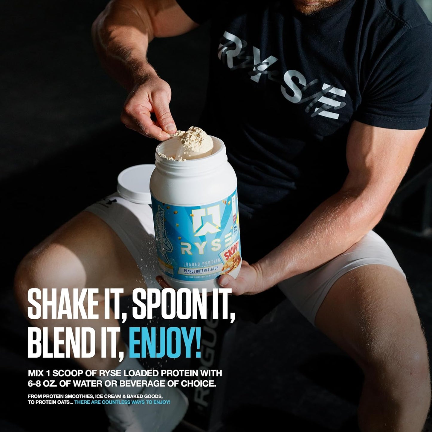 RYSE Loaded Protein Powder with 25g Whey Protein, Prebiotic Fiber, MCTs - Cinnamon Toast Flavor - 27 Servings