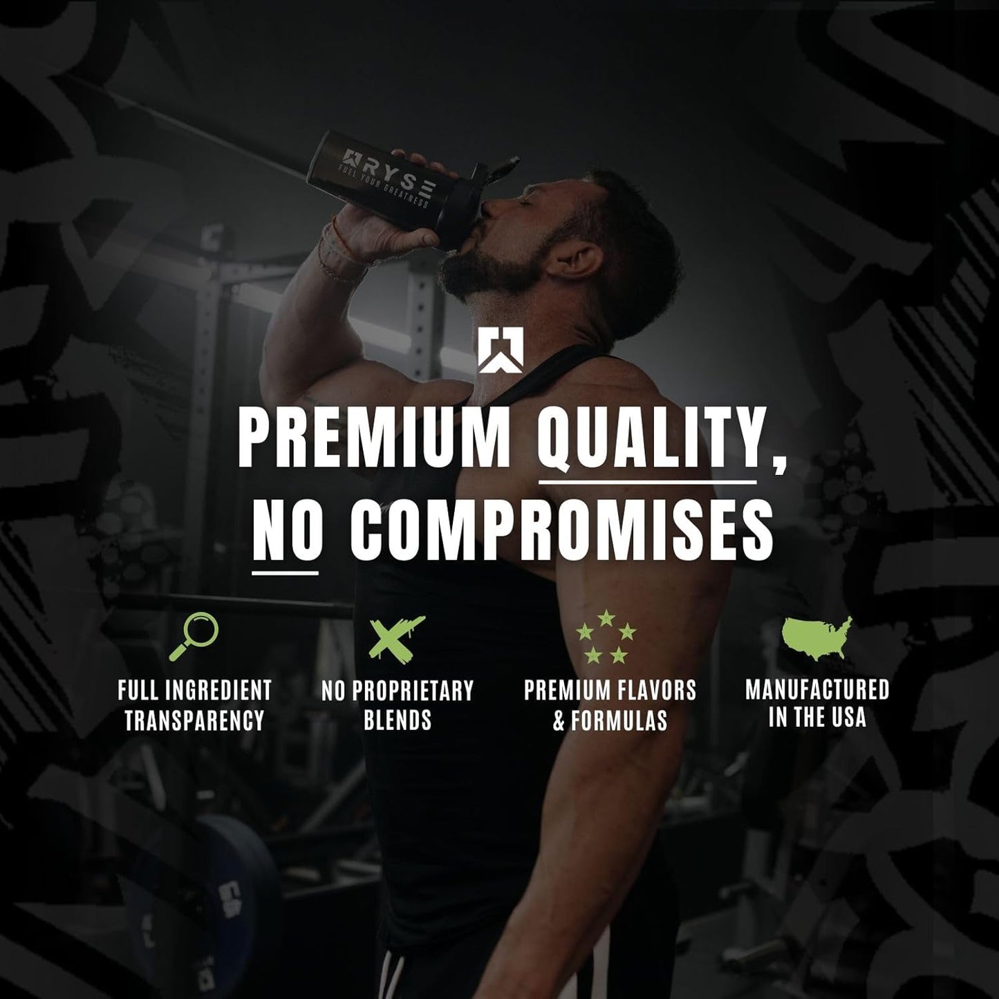 RYSE Up Supplements Plant-Based Protein Powder | 20g Protein from Pea, Chickpea, & Barley Rice | Natural Ingredients | 20 Servings (Cinnamon Toast)
