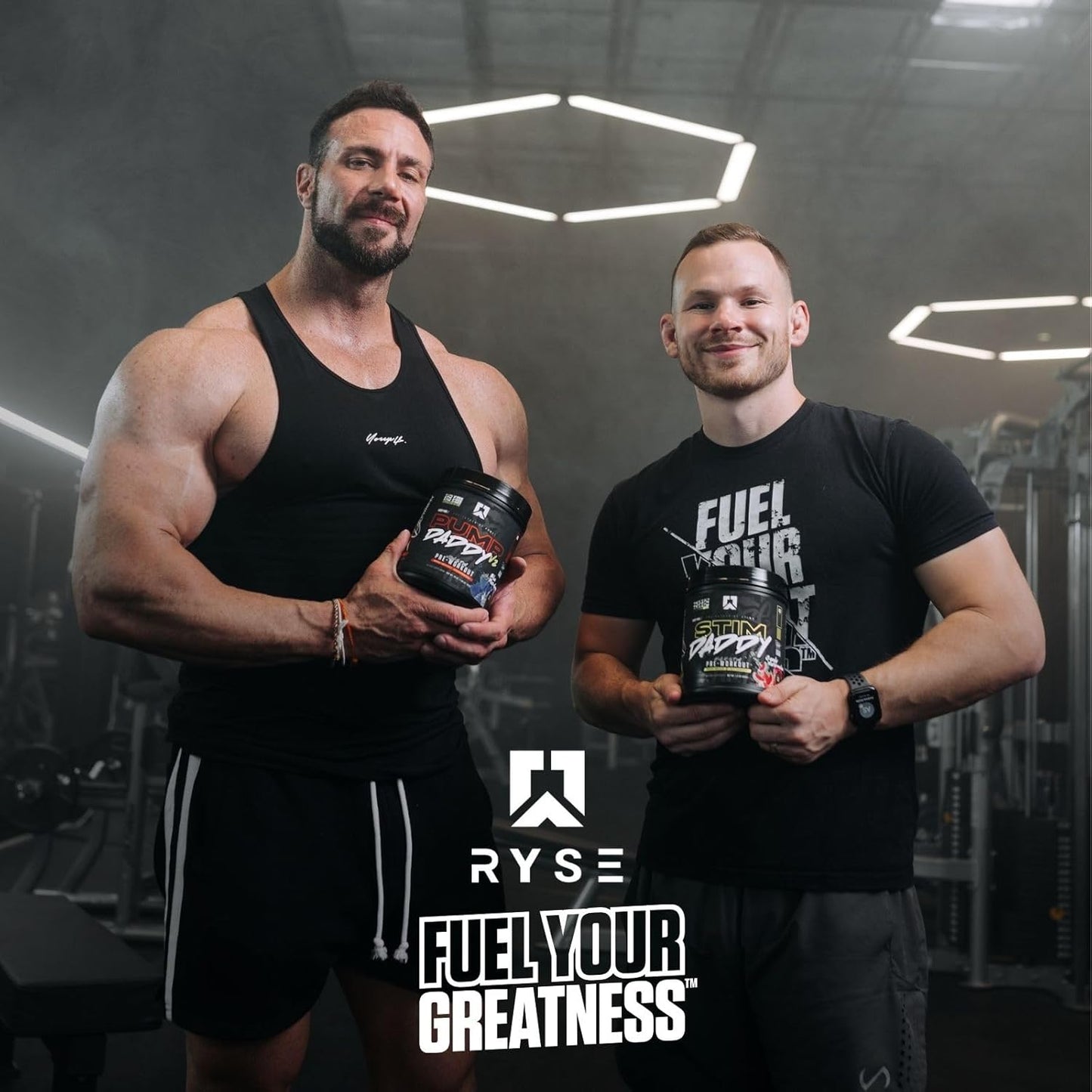 RYSE Up Supplements Stim Daddy Pre Workout - High Stimulant Formula with 400mg Caffeine - Blue Raspberry Flavor - 40 Servings