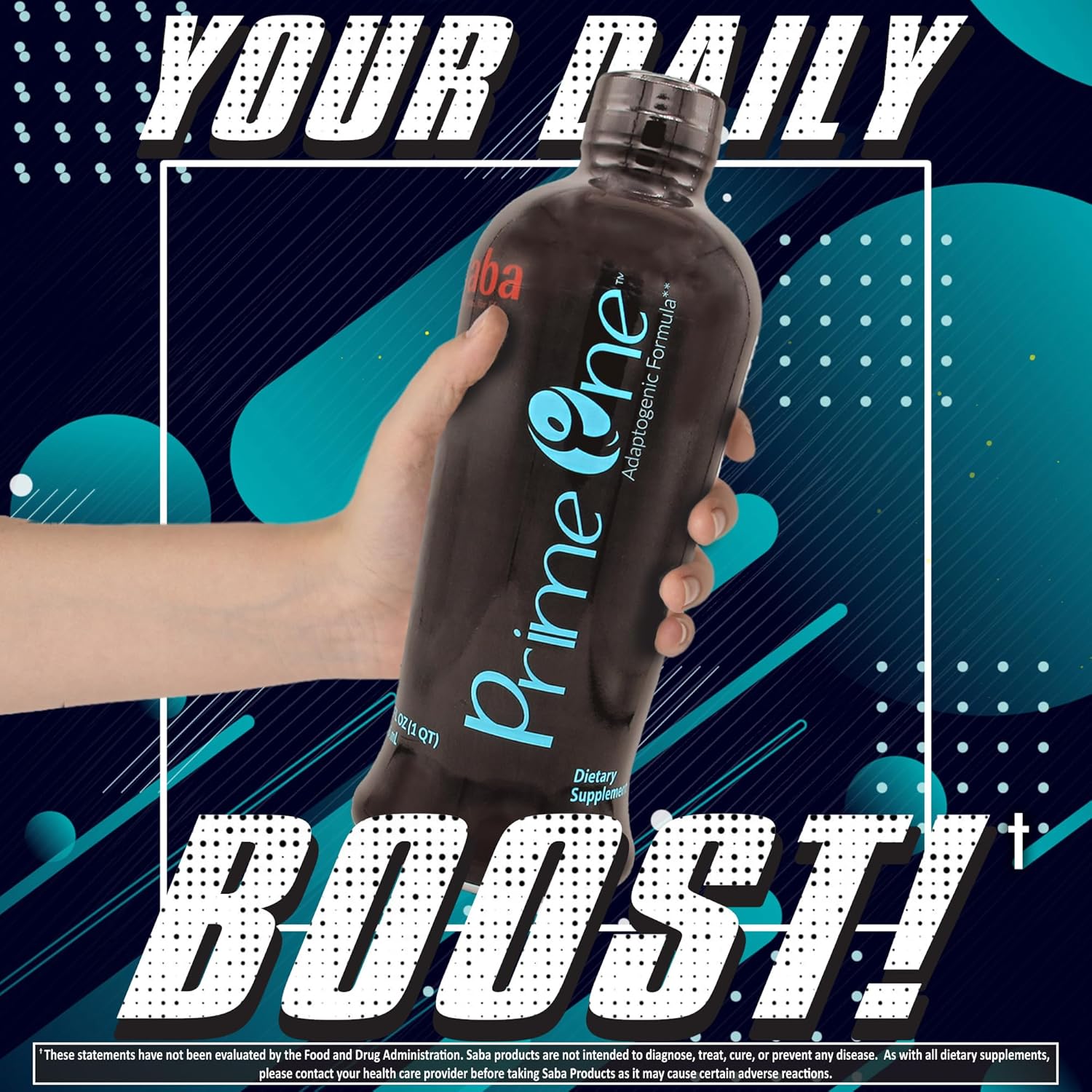 Saba Prime One HerbFuse: Premium Herbal Extract for Physical and Mental Wellness - Adaptogens - 60 Servings