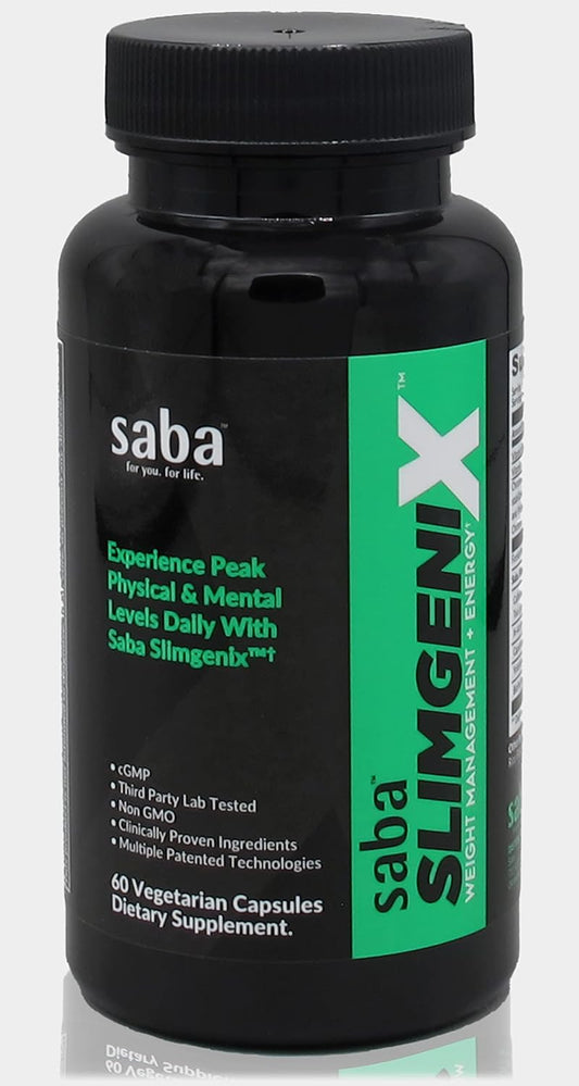 Saba SlimGenix: Energy Boost, Weight Management, Appetite Control, Focus Support - 60 Capsules