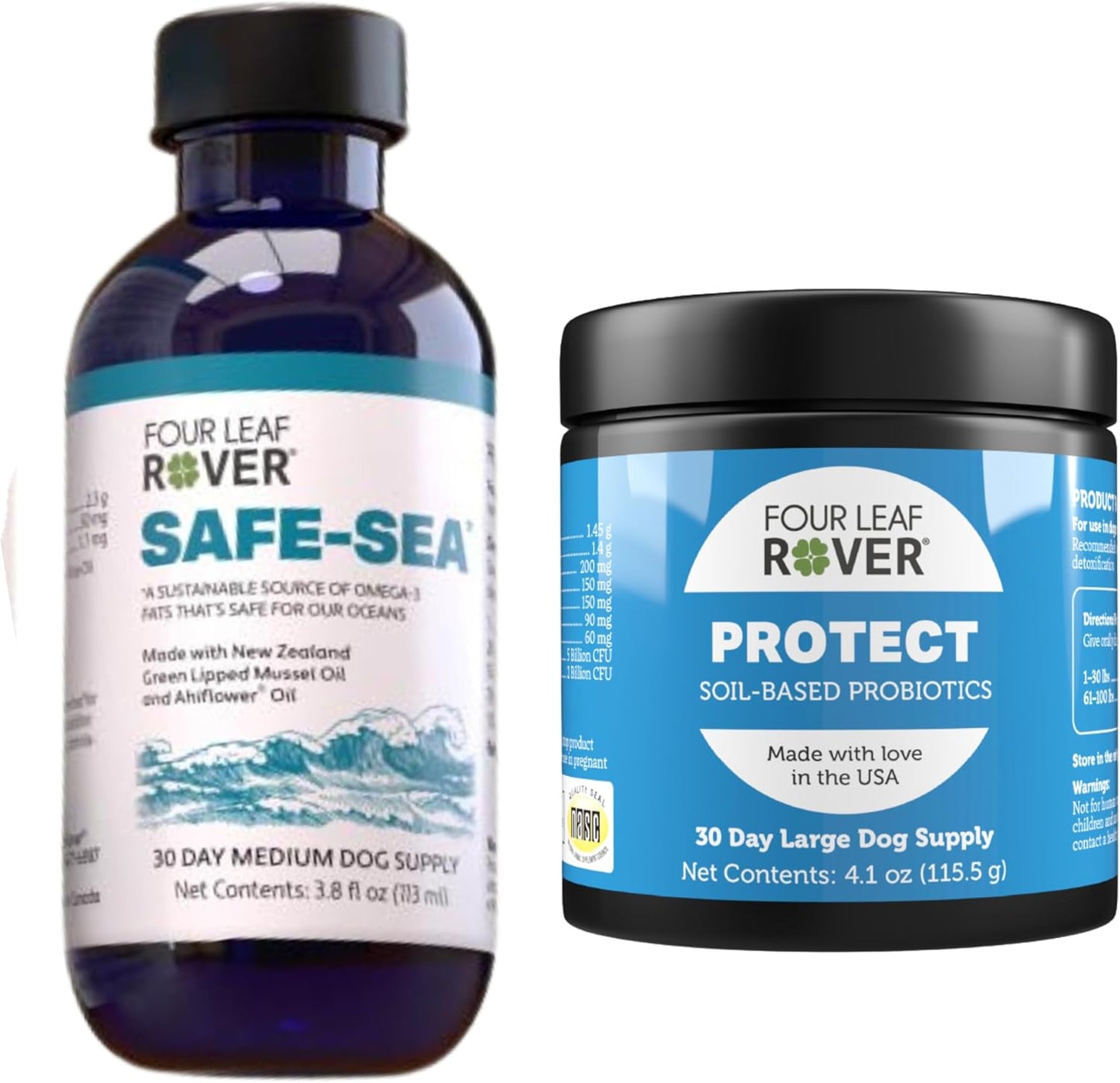 Safe-Sea Premium Fatty Acids & Protection for Dogs by Four Leaf Rover