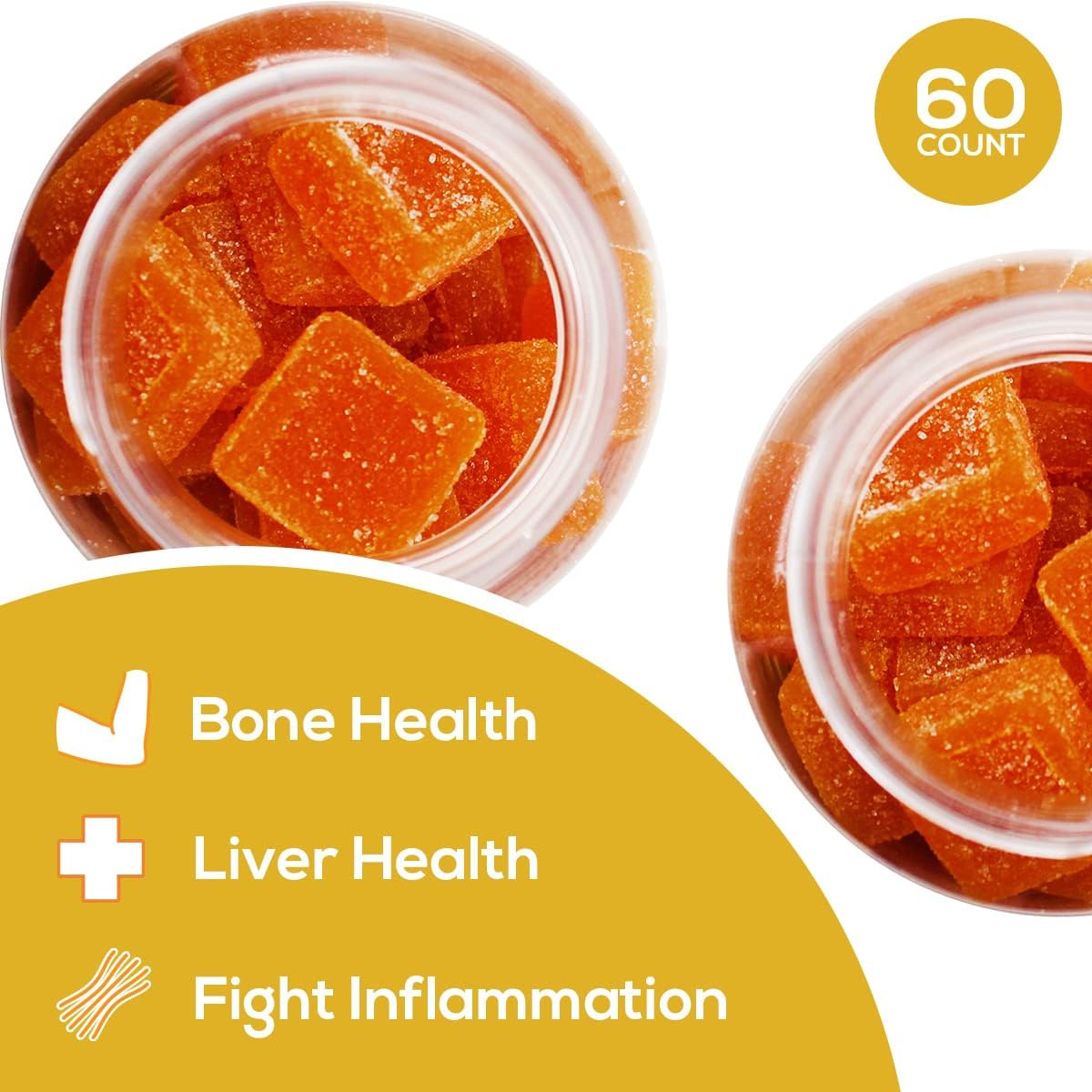 Safer Products Vegan Glucosamine Chondroitin Turmeric Citrus Gummy Vitamins - 120 Count for Joint Health & Mobility, Non-GMO & Gluten-Free