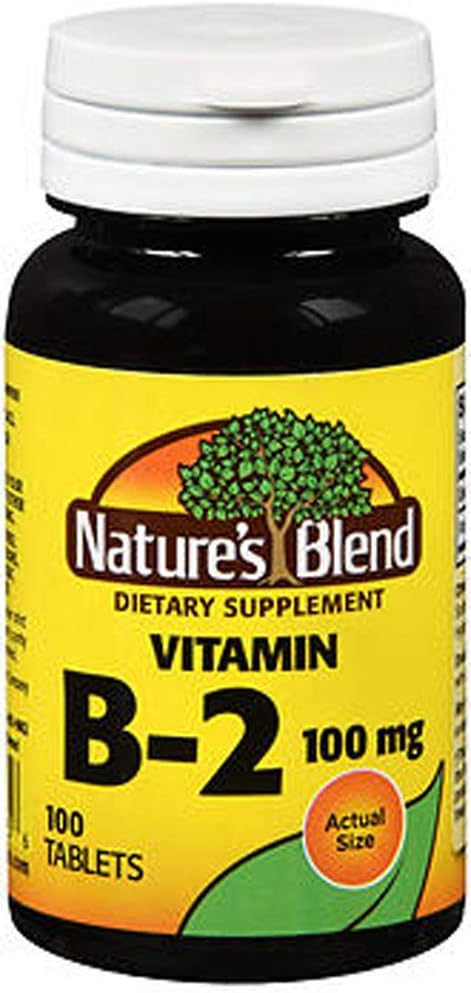 Sainyer Nature's Blend Vitamin B2 100 mg - 100 Tablets, Triple Pack of 300 Tablets