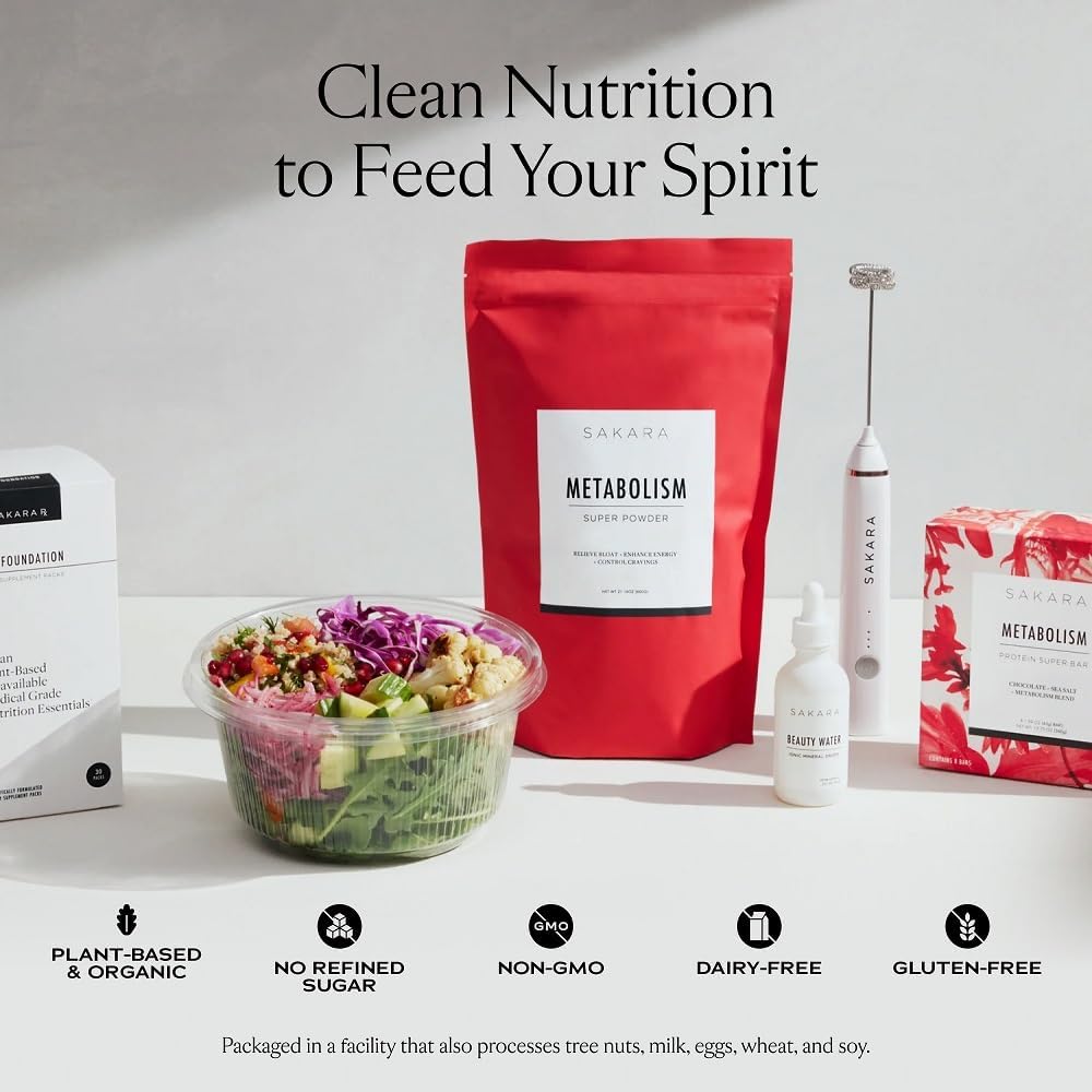 SAKARA Super Powder Bundle for Digestive Health - Metabolism, Chocolate & Fiber with Digestive Enzymes - Pineapple Flavor