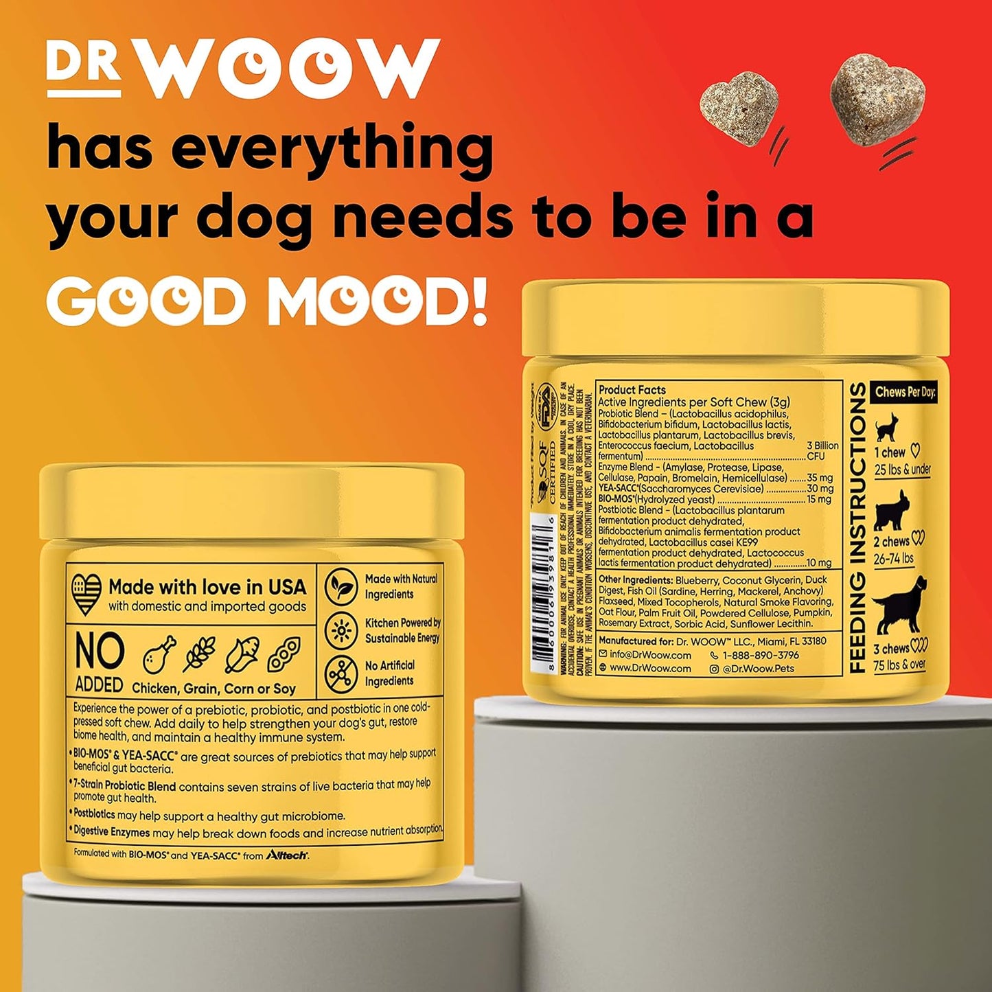 Salmon Skin Health Soft Chew Supplement Bundle for Dogs - Pre, Pro, PostBiotic+ with Vitamins, Zinc, Biotin, Probiotics, Omega 3 Fish Oil, and Wild Alaskan Salmon Oil - Itchy Skin Relief