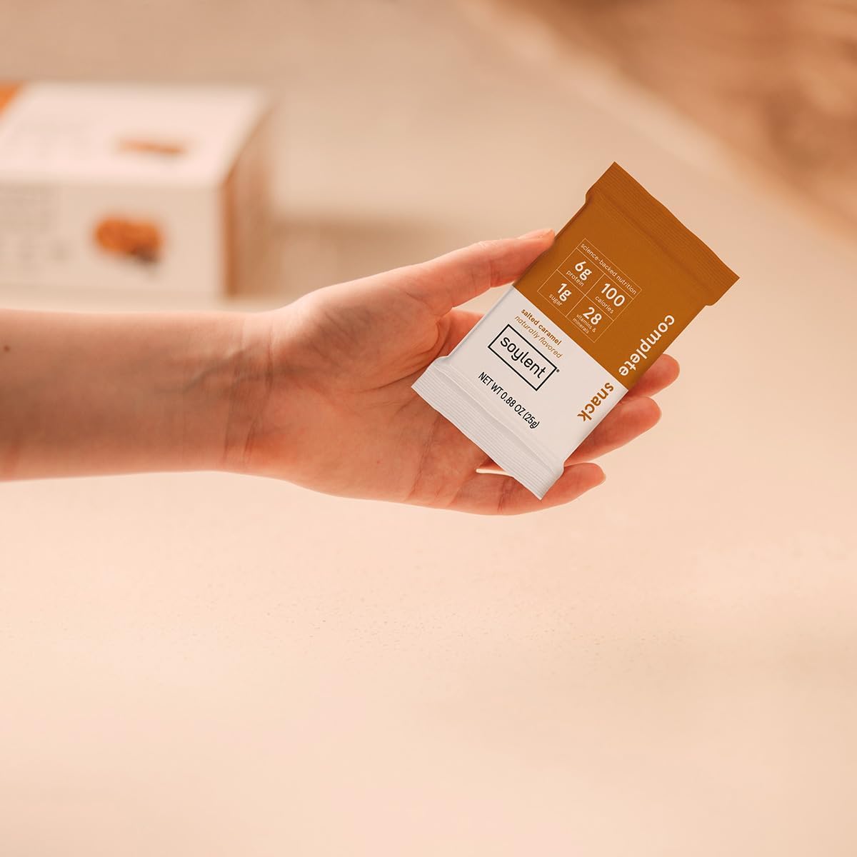 Salted Caramel Soylent Snack Mini Protein Bars - 24 Count, 1g Sugar, Gluten-Free, Vegan Energy Source
