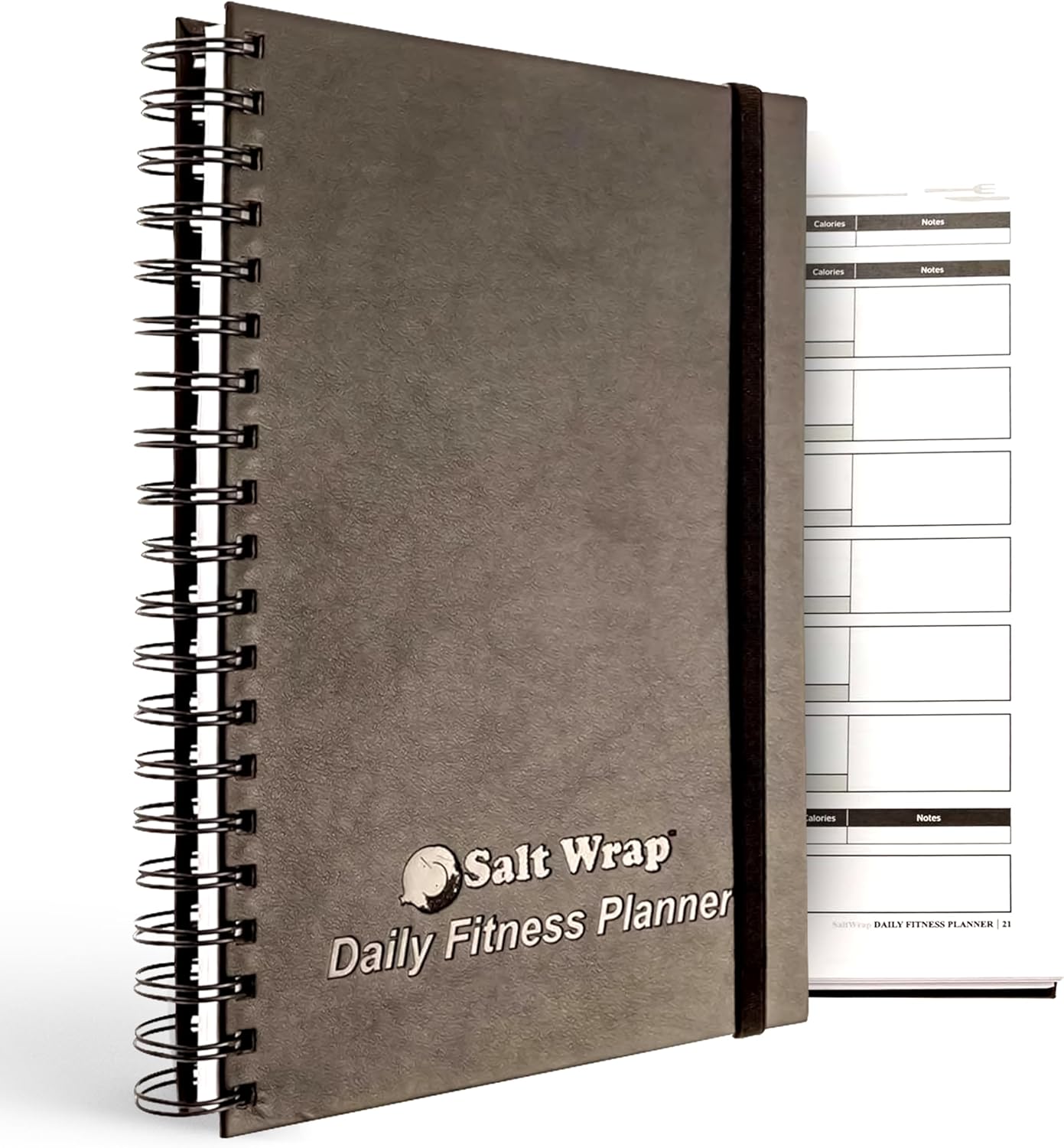 SaltWrap Daily Fitness Planner & Workout Log Book - Exercise Gym Journal for Health, Nutrition, Slimming Formula, and Goal Tracking - Daily & Weekly Logs