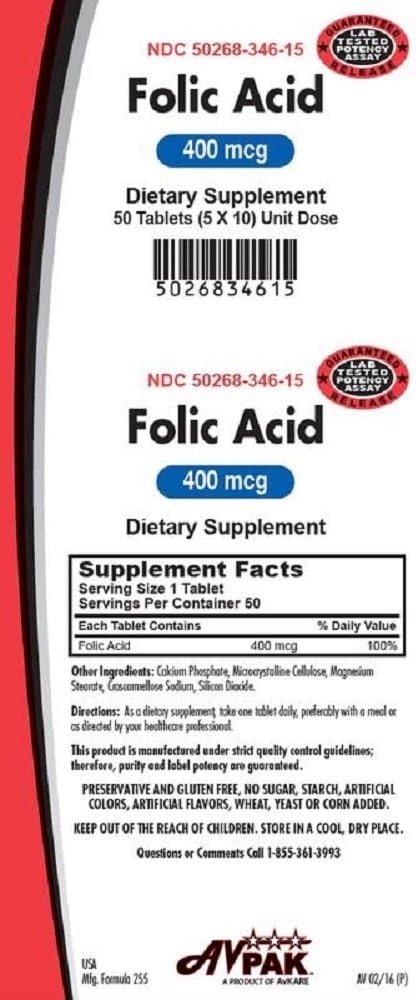 SaludPPE Folic Acid Supplement 400MCG, 50 Tablets for Overall Health and Wellbeing