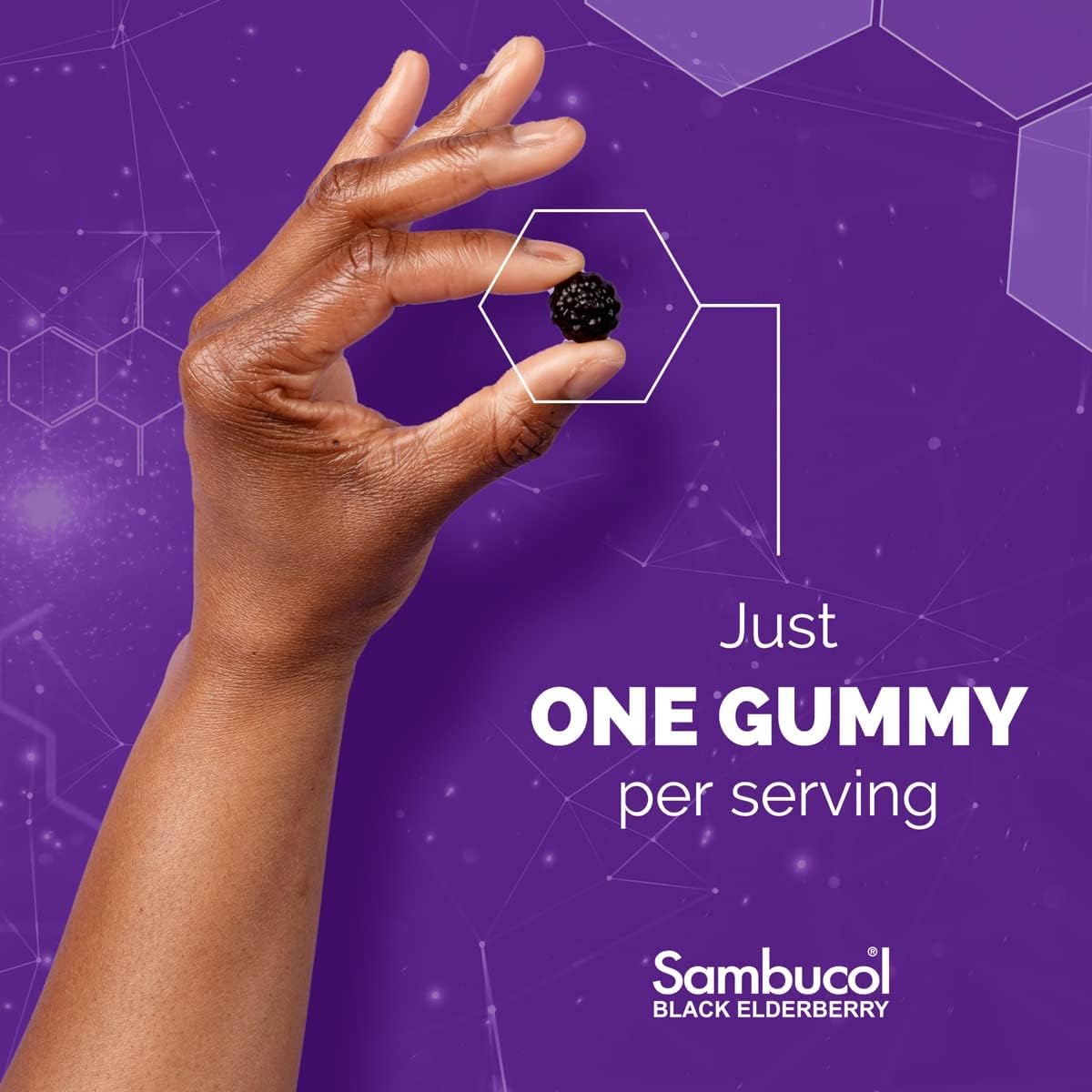 Sambucol Black Elderberry Gummies with Zinc and Vitamin C - Immune Support for Adults - 30 Count