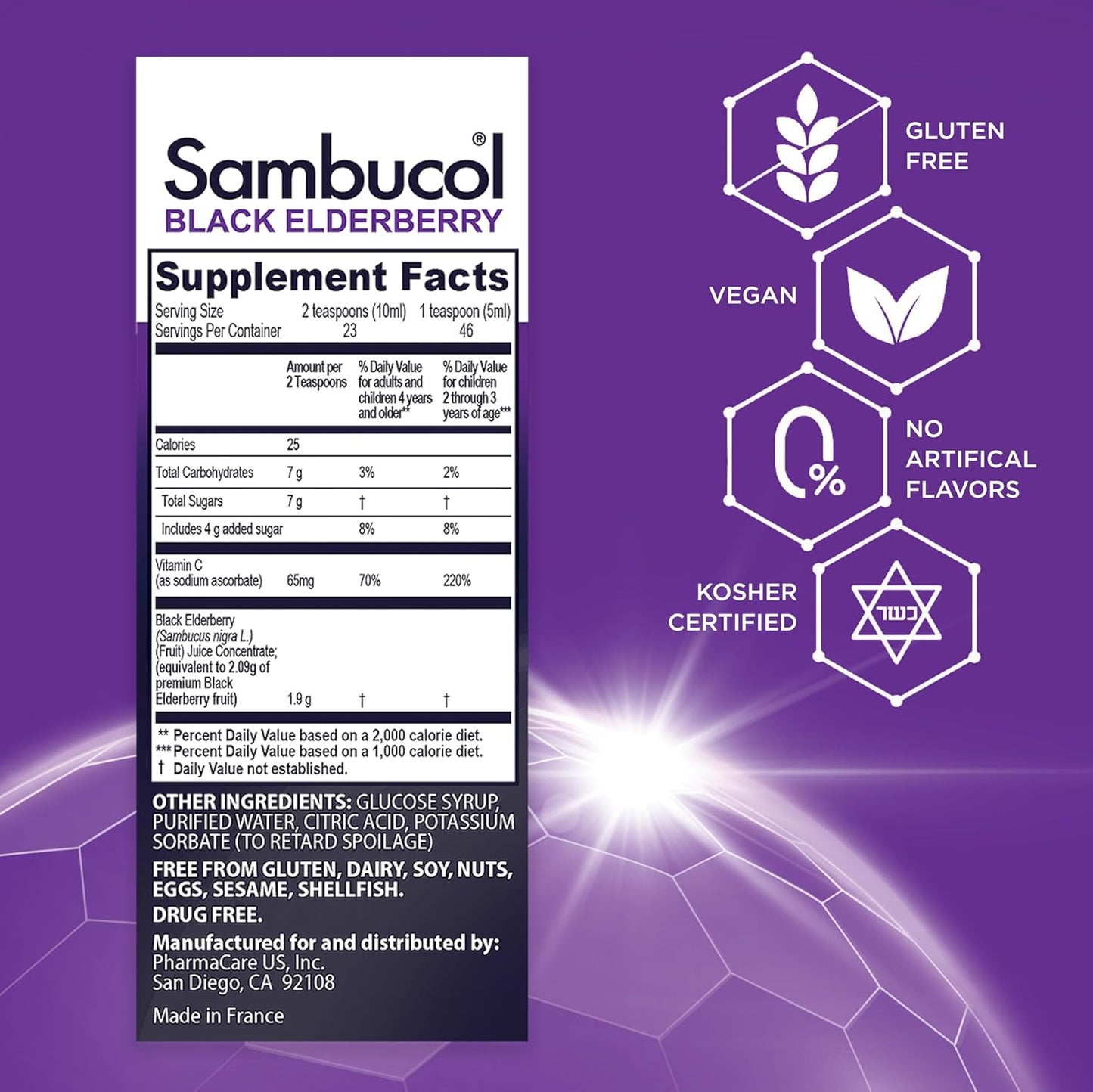 Sambucol Black Elderberry Syrup for Kids - Immune Support with Elderberry Extract - 4 fl oz - BoostGo Australia