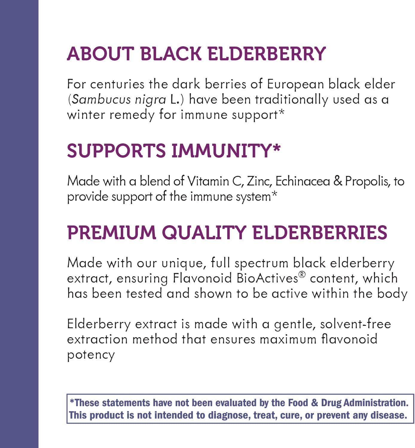 Sambucus Immune Elderberry Lozenges with Vitamin C, Echinacea, & Zinc - 30 Count