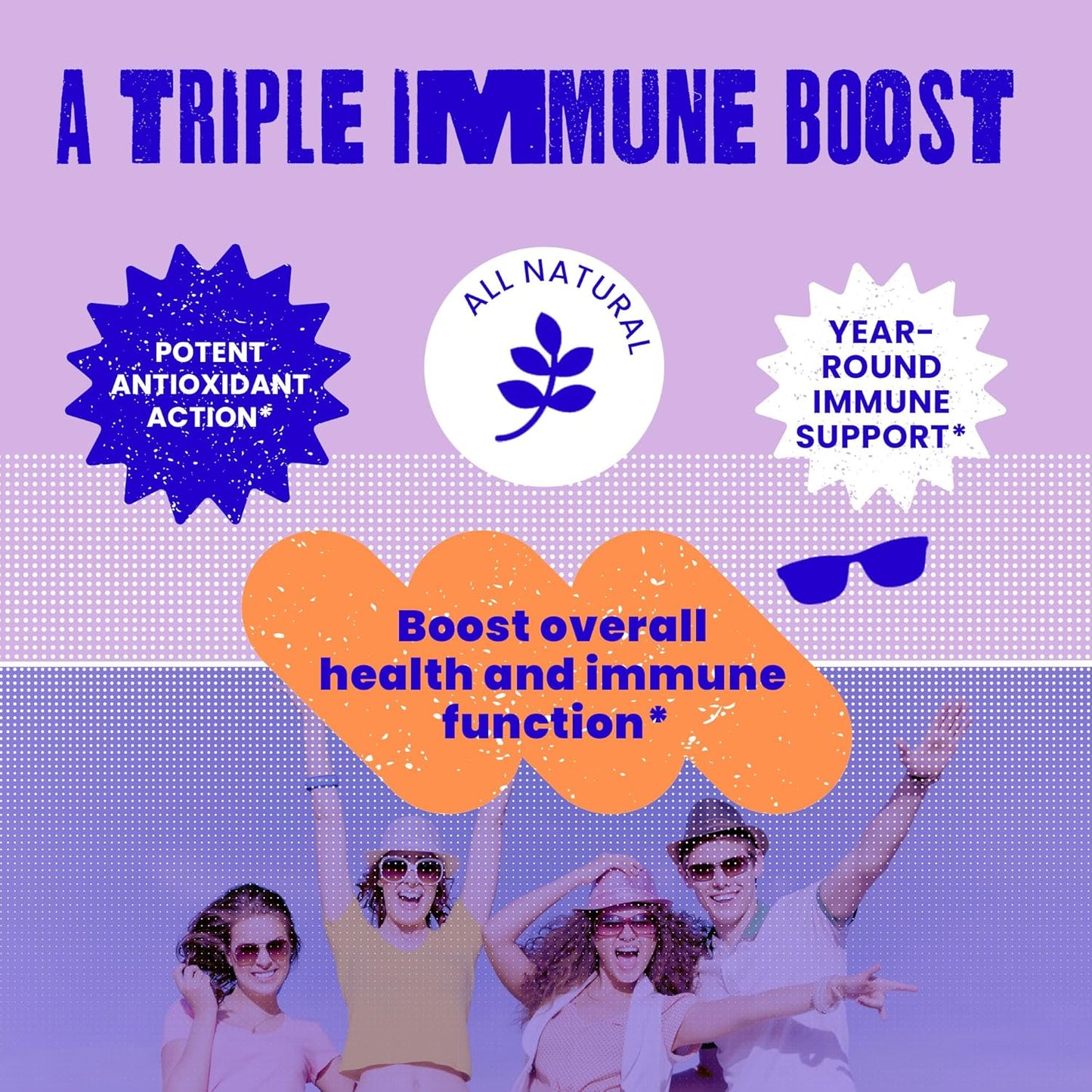 SAM+LEO Kids & Teens Immunity Gummies - Vegan All Natural Immune Support with Echinacea, Vitamin C, D3, Propolis, Elderberry - Berry Flavor - 60 Count